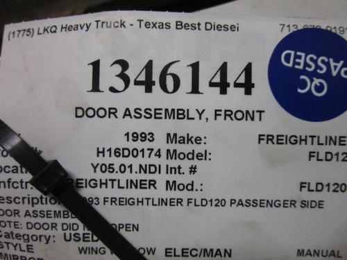 FREIGHTLINER FLD120 Door Assembly, Front