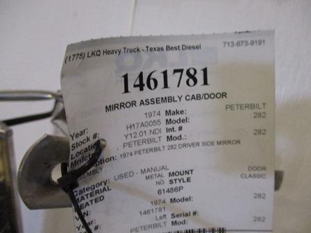 PETERBILT 282 MIRROR ASSEMBLY CAB/DOOR