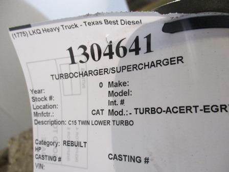 CAT C15 (DUAL TURBO-ACERT-EGR) Turbocharger/Supercharger