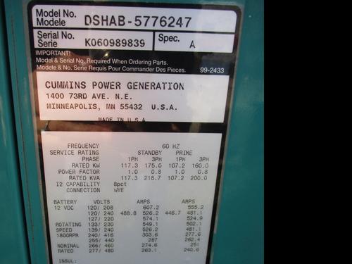 CUMMINS  GENERATOR