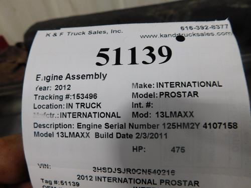 INTERNATIONAL 13LMAXX Engine Assembly