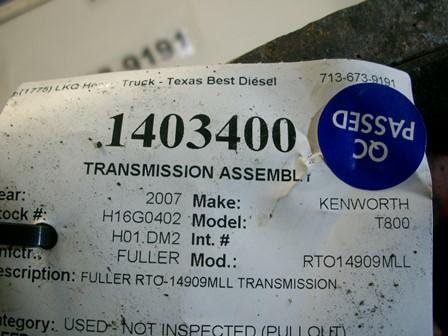 FULLER RTO14909MLL Transmission Assembly