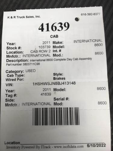 INTERNATIONAL 8600 CAB