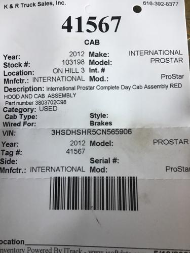 INTERNATIONAL PROSTAR CAB