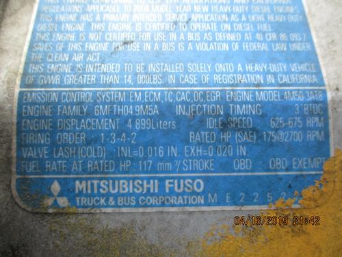 MITSUBISHI FUSO 4M50-3AT8 Engine Assembly