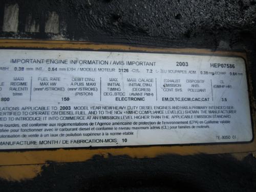 CAT 3126E 249HP AND BELOW Engine Assembly