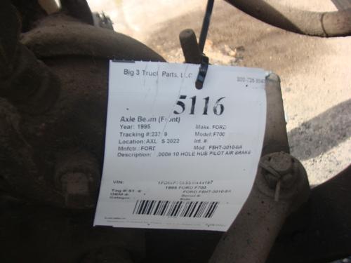 FORD F700 AXLE ASSEMBLY, FRONT (STEER)