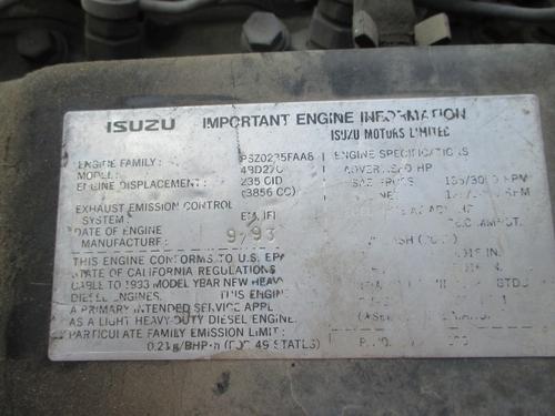 ISUZU 4BD2TC Engine Assembly