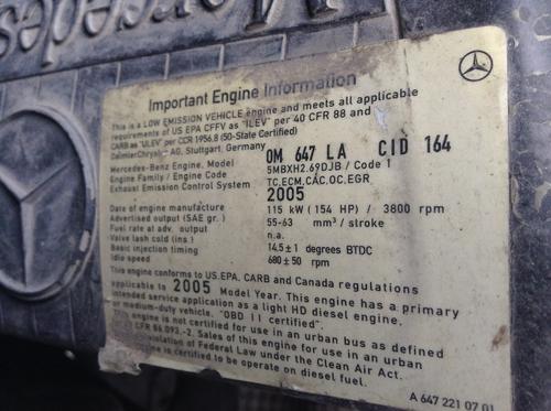MERCEDES OM647 Engine Assembly
