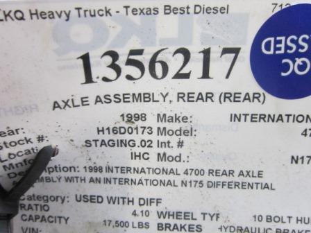 DANA-IHC N175 Axle Assembly, Rear (Rear)