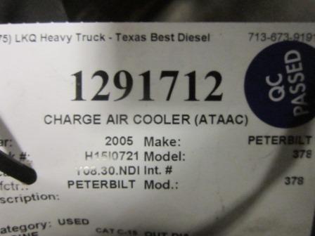 PETERBILT 378 Charge Air Cooler (ATAAC)