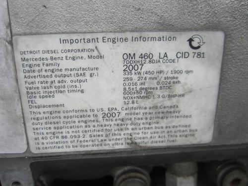 MERCEDES OM460-LA-MBE4000 EPA 07 Engine Assembly