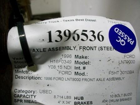 FORD LNT9000 AXLE ASSEMBLY, FRONT (STEER)