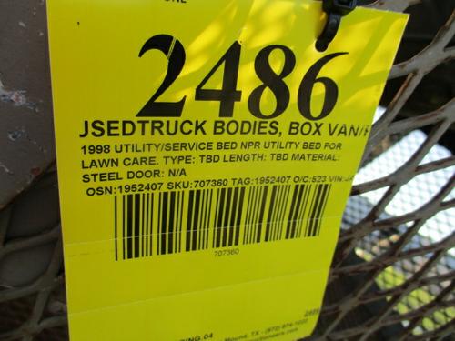 UTILITY/SERVICE BED  TRUCK BODIES, BOX VAN/FLATBED/UTILITY