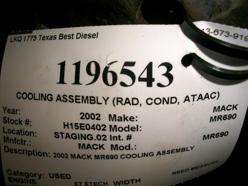 MACK MR690 COOLING ASSEMBLY (RAD, COND, ATAAC)