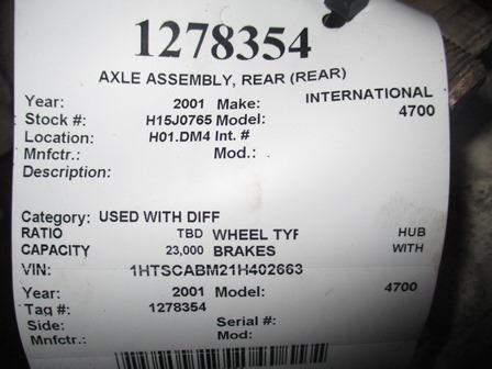   Axle Assembly, Rear (Rear)