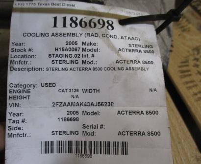 STERLING ACTERRA 8500 COOLING ASSEMBLY (RAD, COND, ATAAC)