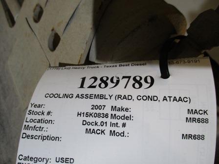 MACK MR688 COOLING ASSEMBLY (RAD, COND, ATAAC)