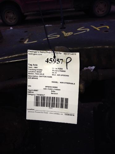 TAG AXLE AIR UP/DOWN AXLE, TAG