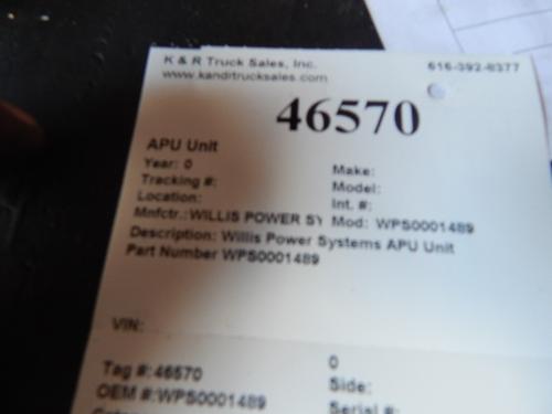 WILLIS POWER SYSTEMS  AUXILIARY POWER UNIT